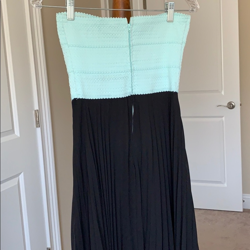 B. Darlin Strapless Formal Gown Black & Light Aqua - Picture 5 of 6